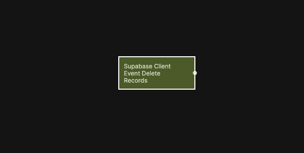 Supabase Client Event Delete Records node