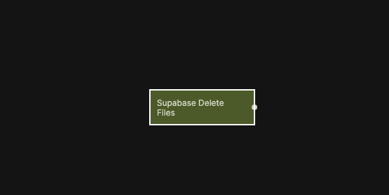 Supabase Delete Files node